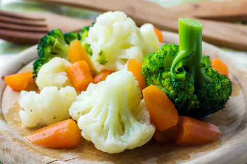 Boiled vegetables — soft food after jaw surgery