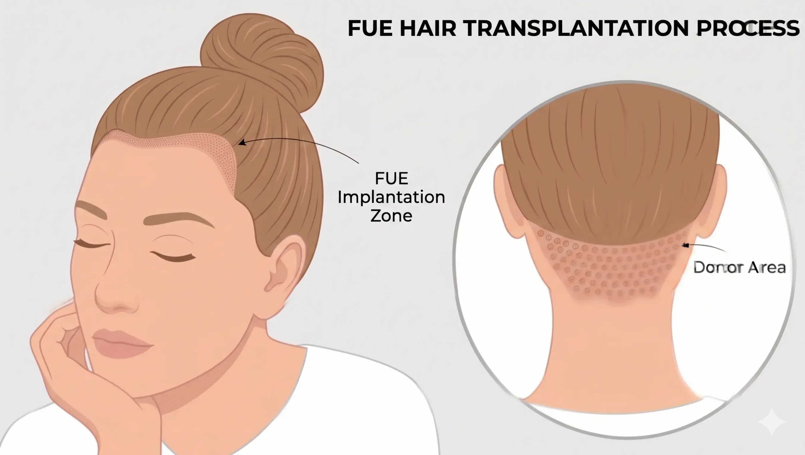 FUE hair transplant technique diagram — follicular unit extraction at T-Change Buenos Aires